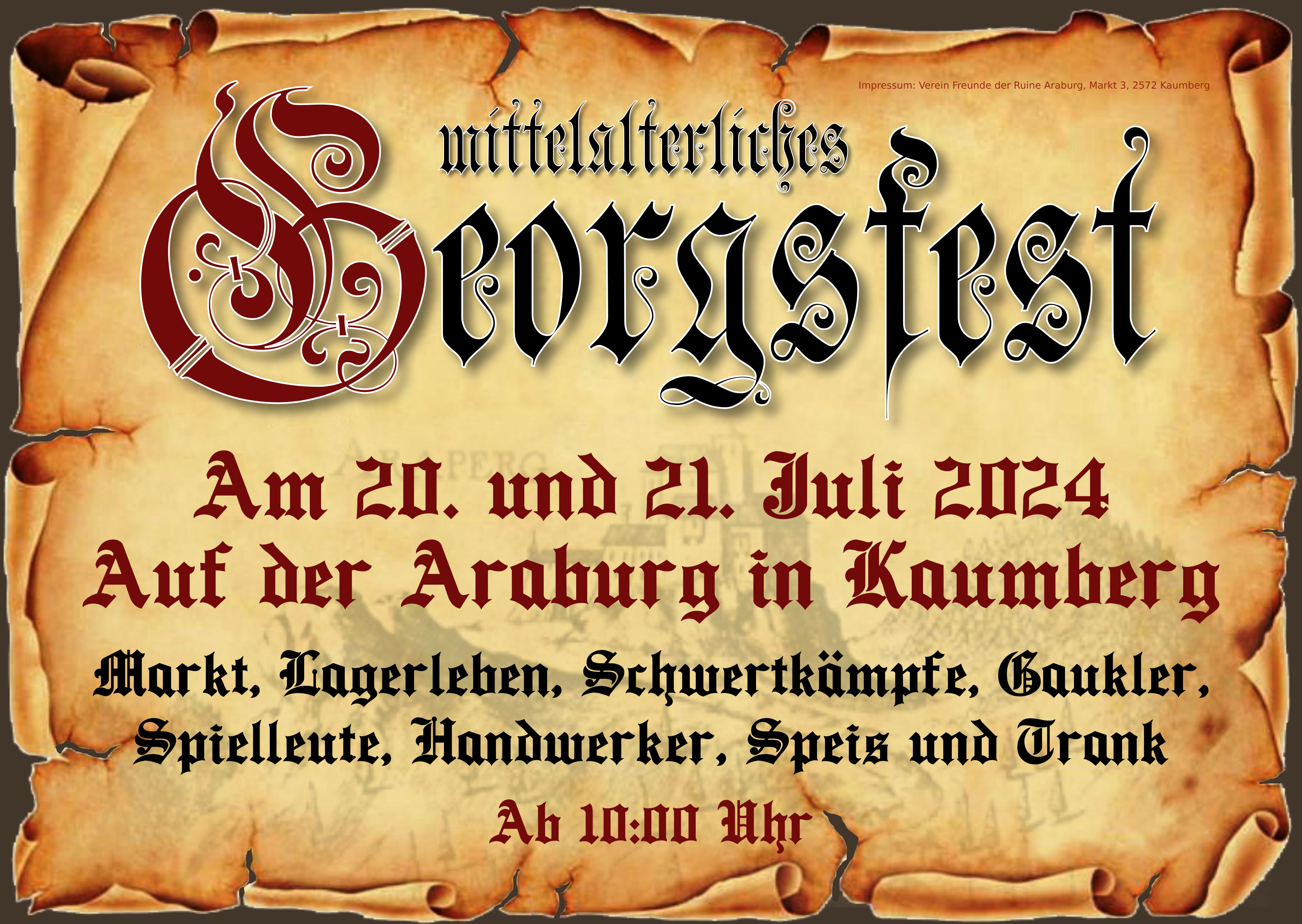 Mittelalterliches Georgsfest auf der Araburg